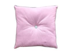Cojin Boton 45x45 cm con vivo, relleno incluido.