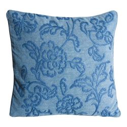 Cojín de algodón azul, 45 x 10 x 45 cm | Blesi