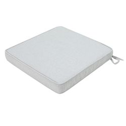 Cojín de asiento para exterior de tejido de olefina en gris claro, 36 x 36 x 5 cm | Mooma Confort