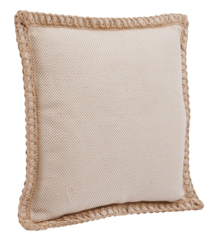 Cojin de exterior overlock 40x40 cm beige