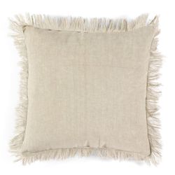 Cojín de lino gris claro, 45 x 45 x 10 cm | Mahé
