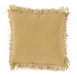 Cojín de lino marrón, 45 x 45 x 10 cm | Mahé