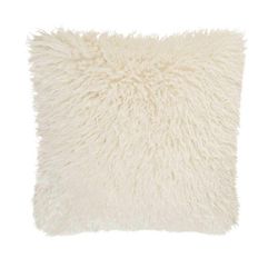 Cojín de tejido en marfil, 50 x 50 cm | Mongolian