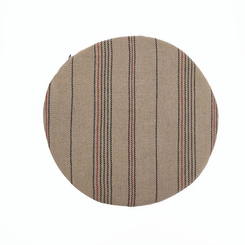 Cojín de tela y lino redondo, Ø 50 x 2 cm