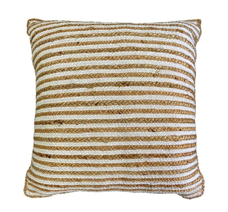 Cojín Moorea 60x60 cm con yute y algodon