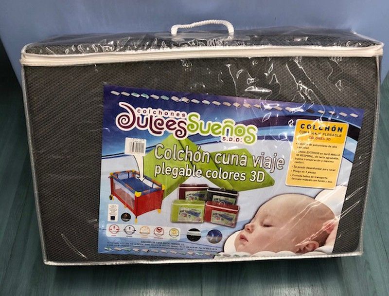 Colchón Plegable Gris 60X120 Dulces Suenos
