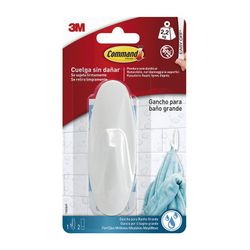 Colgador adhesivo 3M serie Command. Gancho Oval Grande.Res.Agua.Command