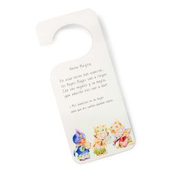 Colgador de puerta mensaje Reyes Magos