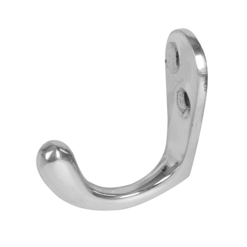 Colgador metálico. Colgador Sencillo Laton Niquel Mate