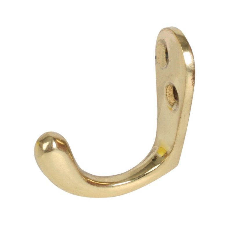 Colgador metálico. Colgador Sencillo Laton Pulido