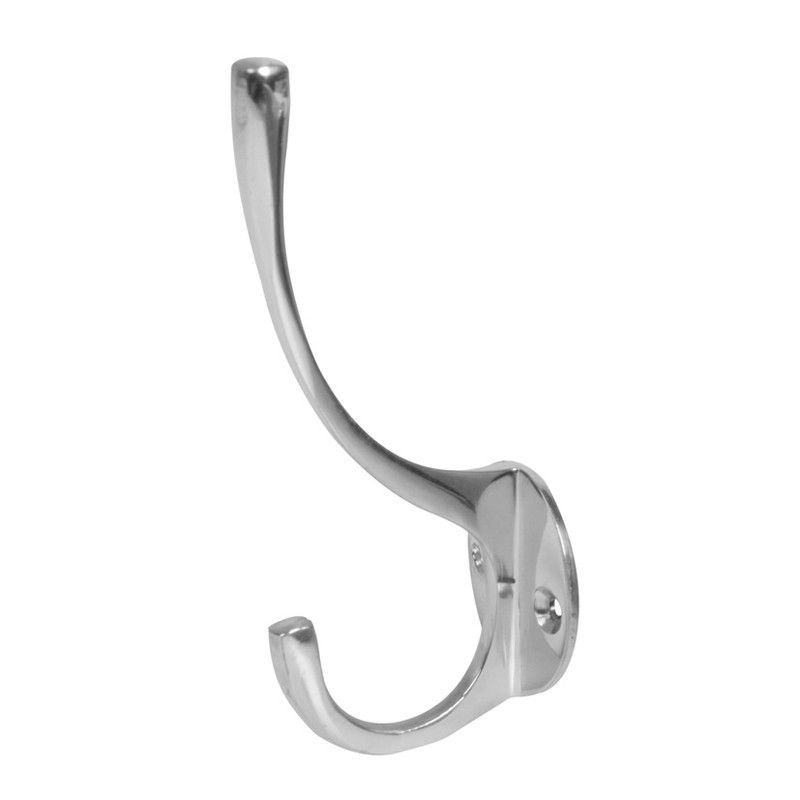 Colgador metálico. Percha Laton Niquel Mate