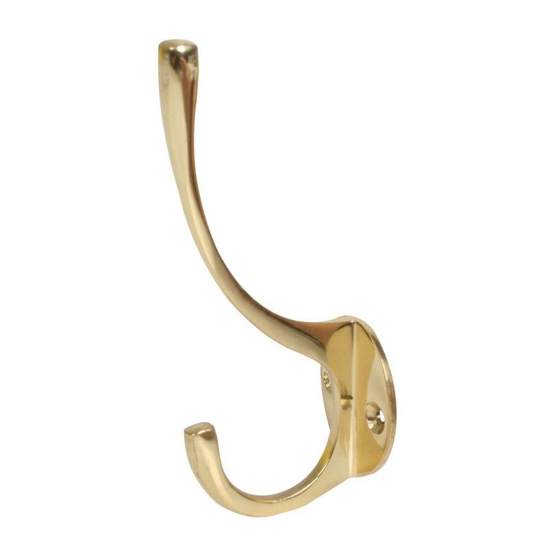 Colgador metálico. Percha Laton Pulido