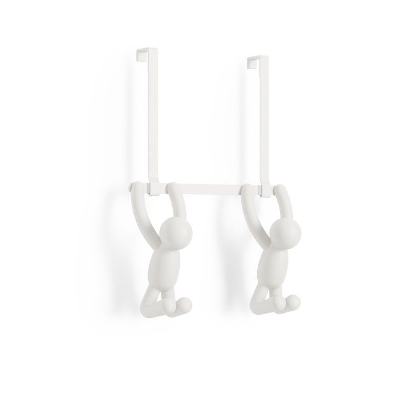 Colgador para puerta de ABS blanco, 22 x 11 x 30 cm | Buddy