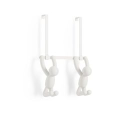 Colgador para puerta de ABS blanco, 22 x 11 x 30 cm | Buddy