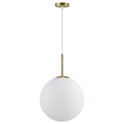 Colgante 1L.Portile Latón-Opal 1 X 40W E-14 - Tulipa 35Cm