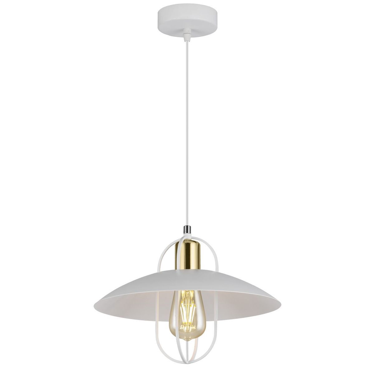 Colgante 1L Telmo Blanco-Oro 1 X 60W E-27