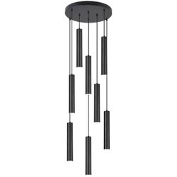 Colgante 8L. Antia Negro 8 X 40W Gu-10