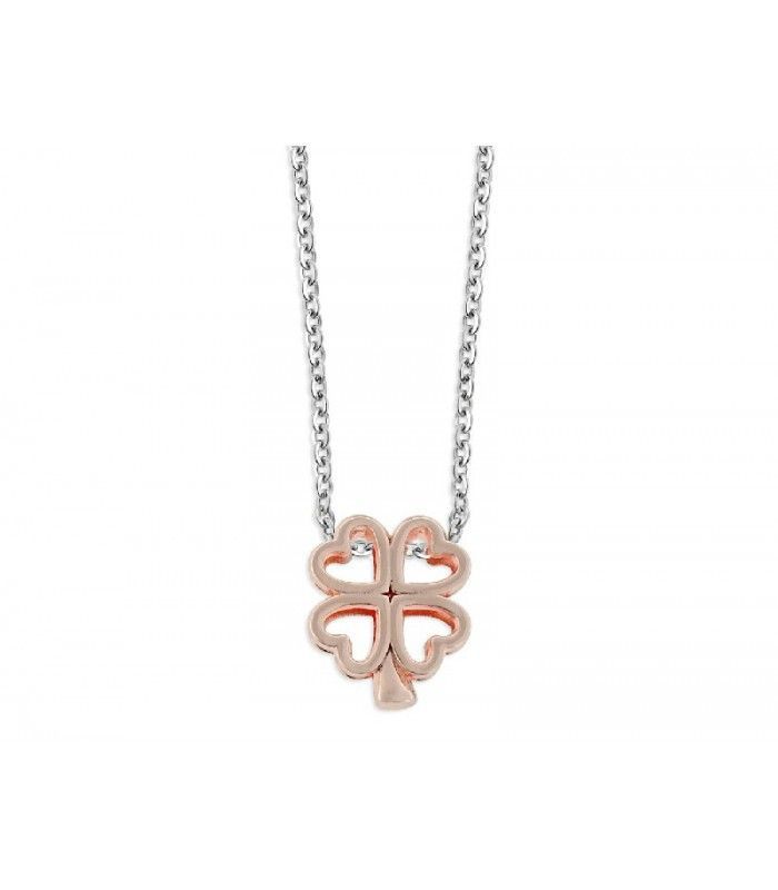 Colgante Acero Bicolor Rosa Liska Mujer LM10CD-R Alloy Trébol