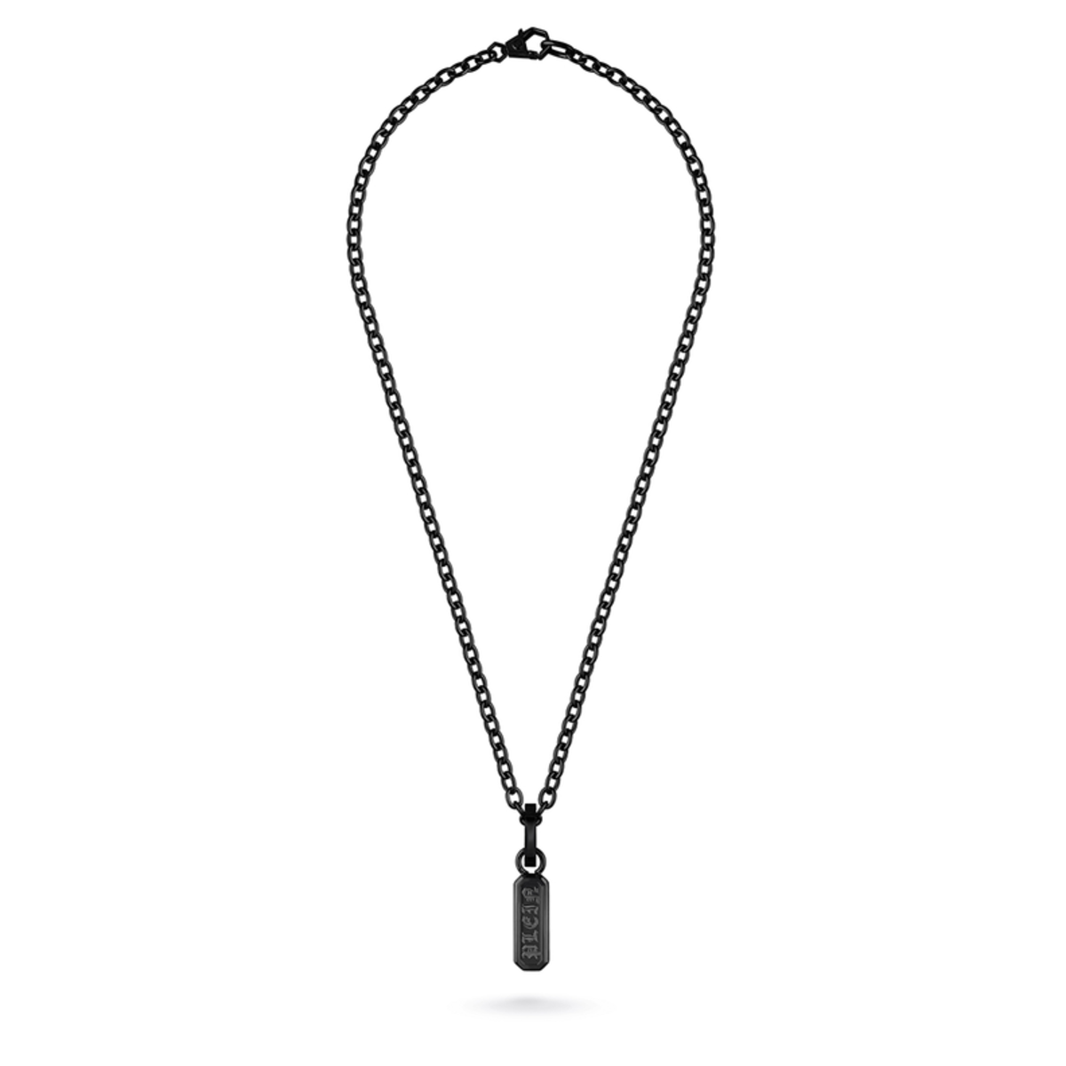 Colgante Acero Negro Hombre Philipp Plein PJTEA09NU Tallado Plein