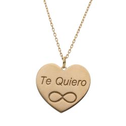 Colgante corazón con cadena de oro 18K personalizable un símbolo de amor