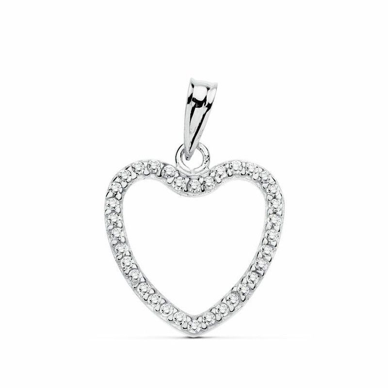 Colgante Corazón O.B. Circonitas 18kts 16X16mm 16623-OB