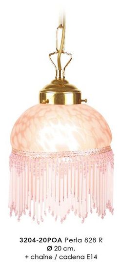 Colgante cristal tonos rosas con ribete Artistar