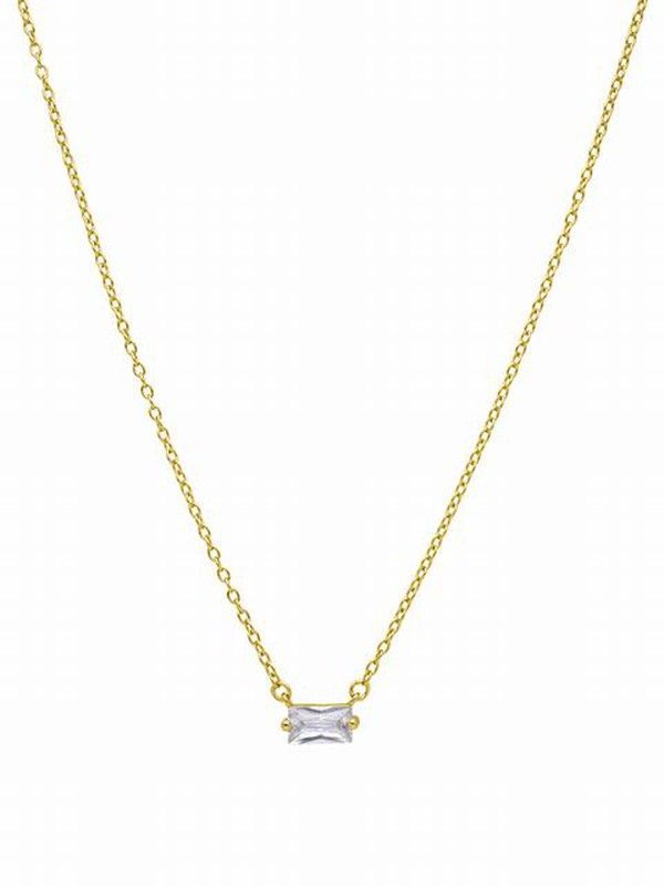 Colgante de plata chapada Blanca