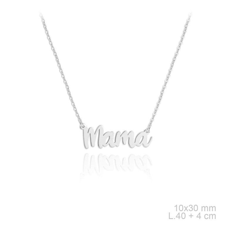 Colgante de plata de ley con la palabra Mamá
