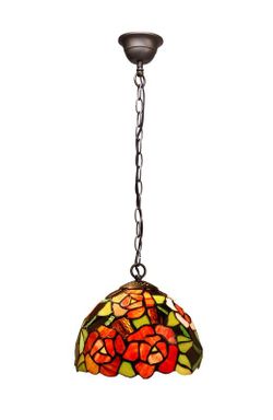 Colgante de techo con cadena y pantalla Tiffany