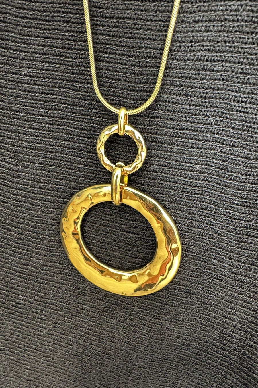 Colgante doble aro gold