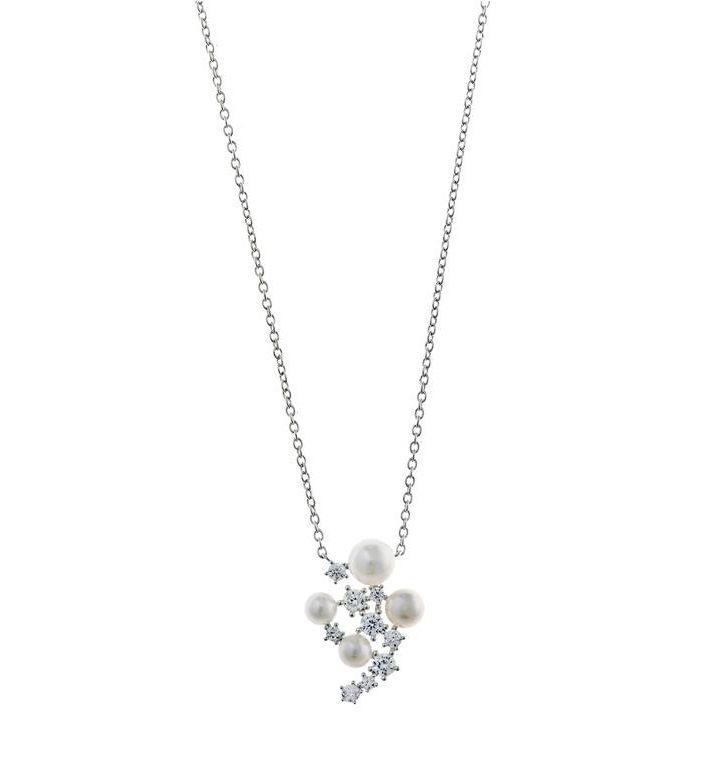 Colgante en plata de ley Multi Pearls