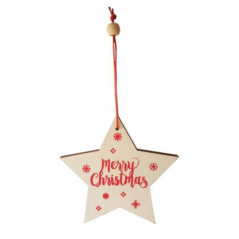 Colgante Estrella "Merry Christmas" Diámetro 11 X 11Cm.