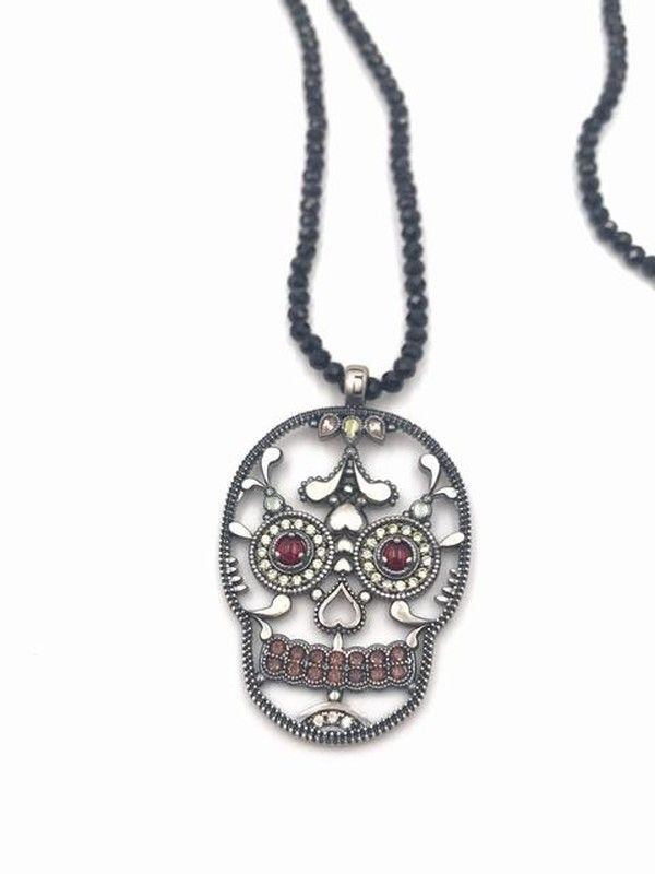 Colgante largo Raive Skull Fretwork