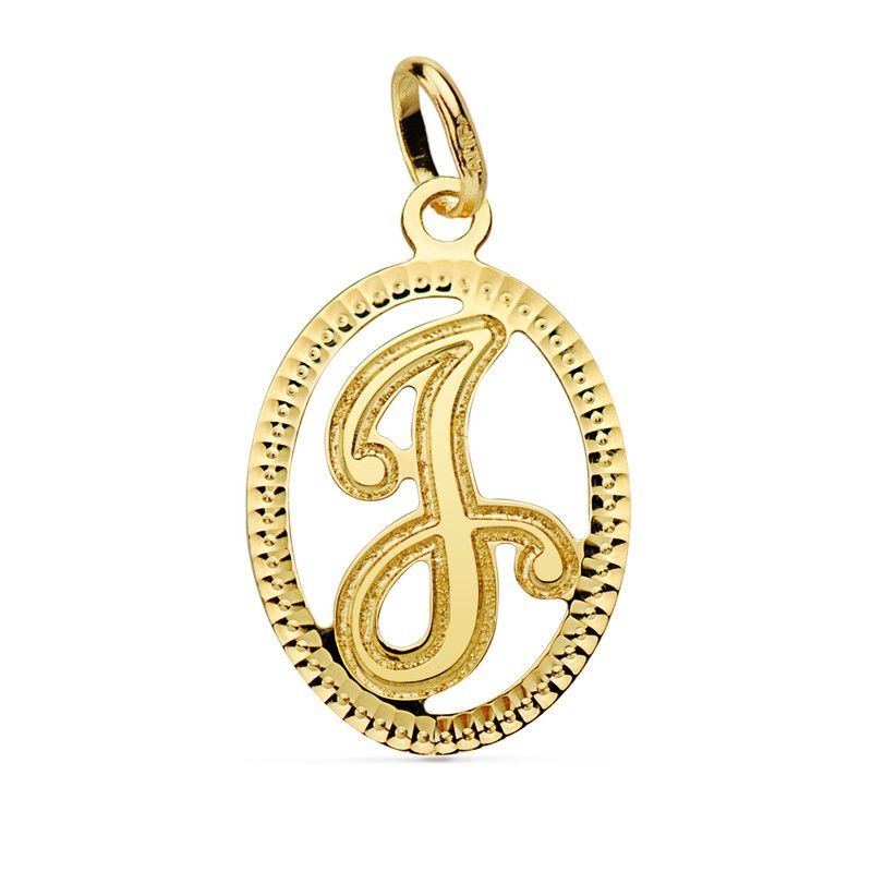 Colgante Letra J Oro 18kts Redondo 16620-J
