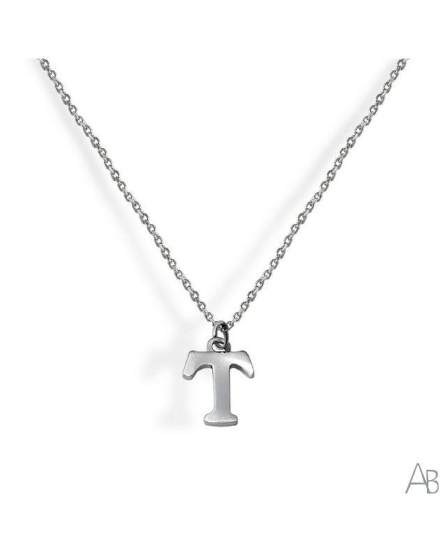 Colgante Letra T Plata Argent Basic CORV18T