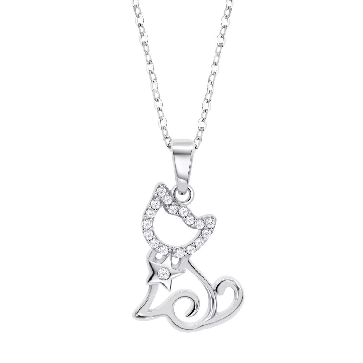 Colgante Lotus Silver Cat