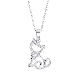 Colgante Lotus Silver Cat
