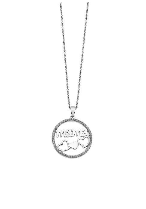 Colgante Lotus Silver Mama White