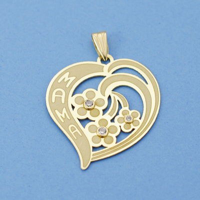 Colgante Mama Circonitas Oro 18kts 26x23mm 16016