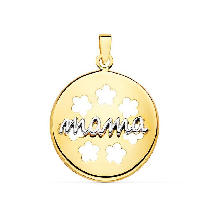 Colgante Mama Flores Oro 18kts 18mm 22094