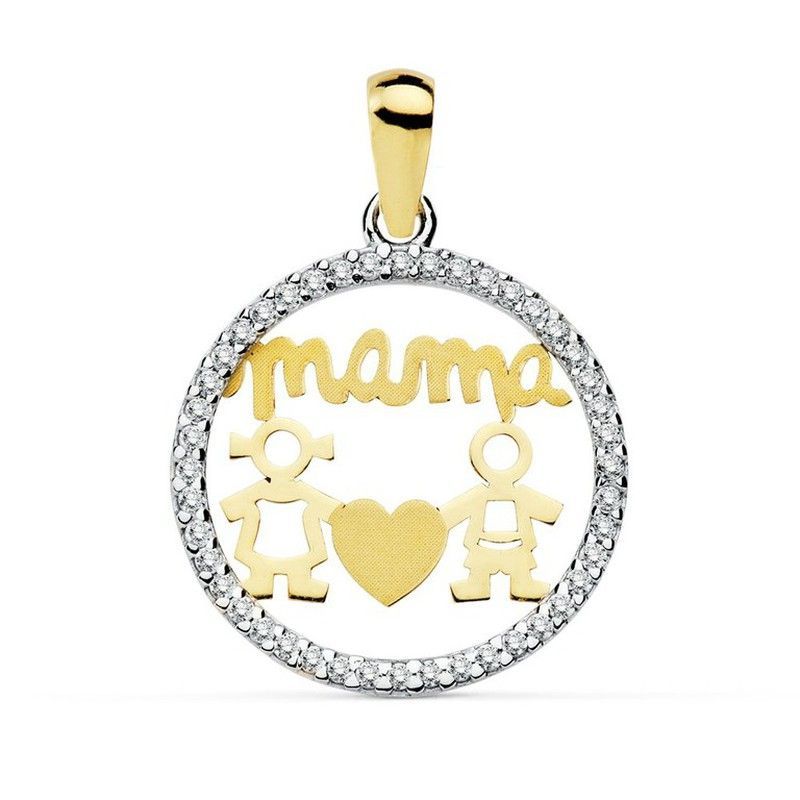 Colgante Mama Niña-Niño Oro 18kts 16mm 16936