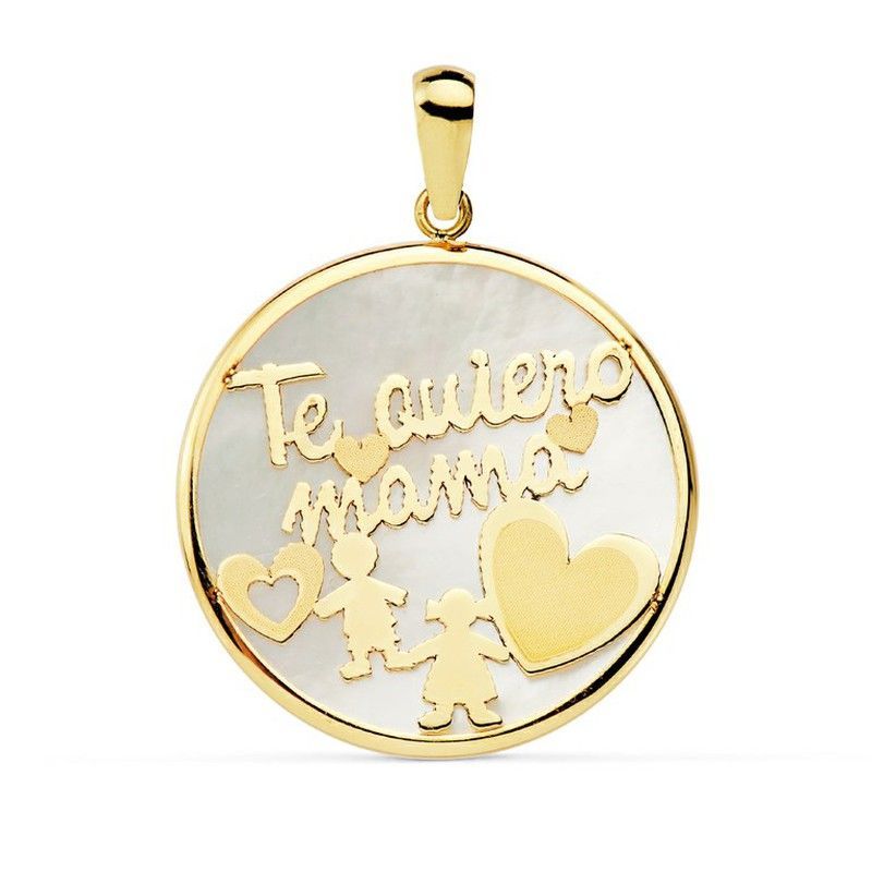 Colgante Mama Niña-Niño Oro 18kts 20mm 16919 Nacar