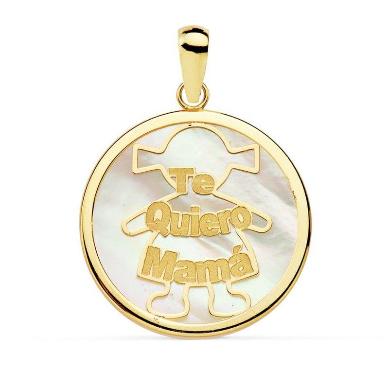 Colgante Mama Niña Oro 18kts 20mm 16941 Nacar