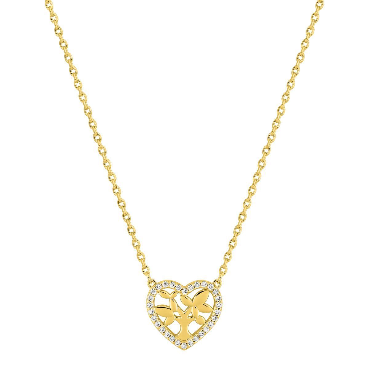 Colgante Metal Chapado Oro Argyor Mujer (CH)132756.1 Corazón Árbol De La Vida Circonitas