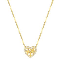 Colgante Metal Chapado Oro Argyor Mujer (CH)132756.1 Corazón Árbol De La Vida Circonitas