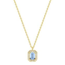 Colgante Metal Chapado Oro Argyor Mujer (CH)132797.6 Circonitas Azul Cielo Bicolor Blancas