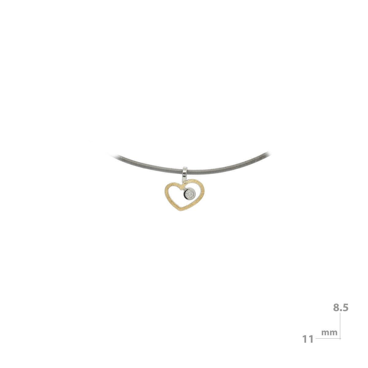 Colgante MIQUEL SARDÀ de plata, oro y diamante. 26011