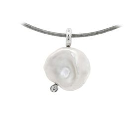 Colgante MIQUEL SARDÀ de plata, perla y diamante lab