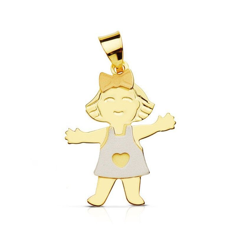 Colgante Niña Oro 18kts Tricolor 16170-NINA