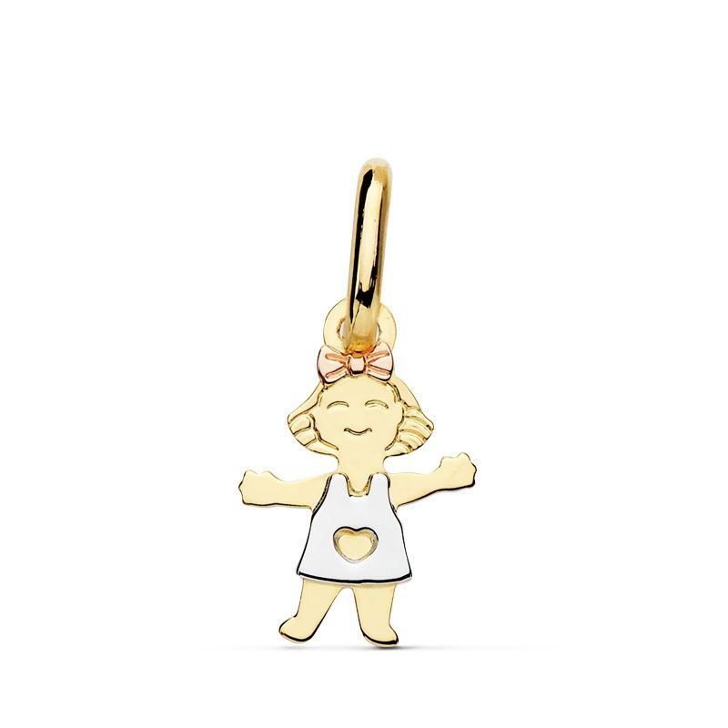 Colgante Niña Oro 18kts Tricolor 16247-NINA